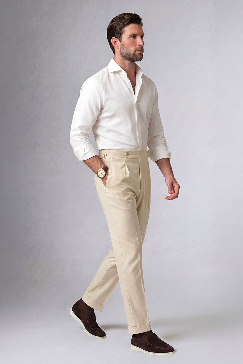 Wollhose mit Side Adjusters – Beige