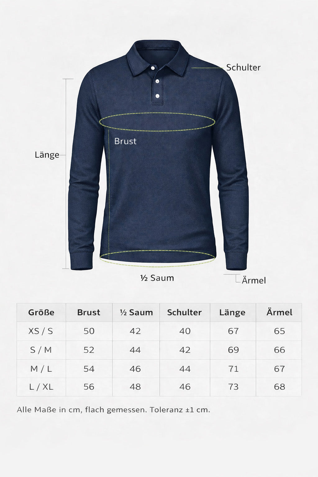 Polo-Pullover Schwarz - Merinowolle