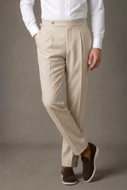 Wollhose mit Side Adjusters – Beige