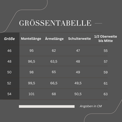 Mantel aus Loro Piana Stoff Kaschmir Schurwolle