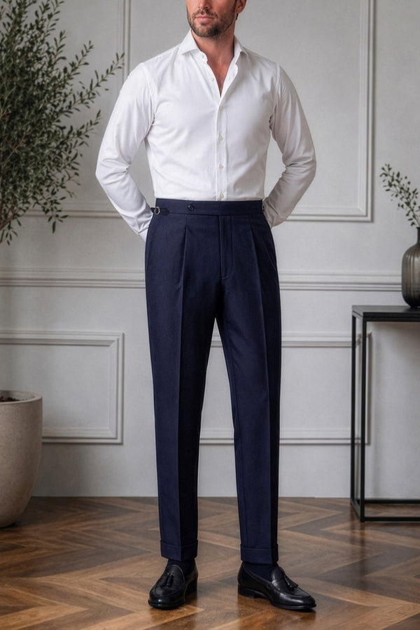 Wollhose mit Side Adjusters – Navy
