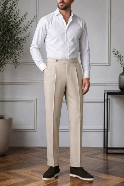 Wollhose mit Side Adjusters – Beige