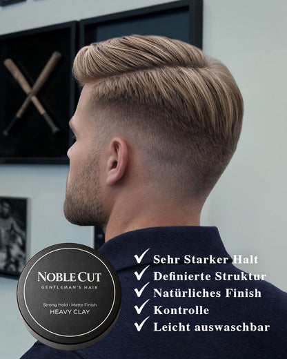 Business Frisur für Männer mit Heavy Clay und starkem Halt