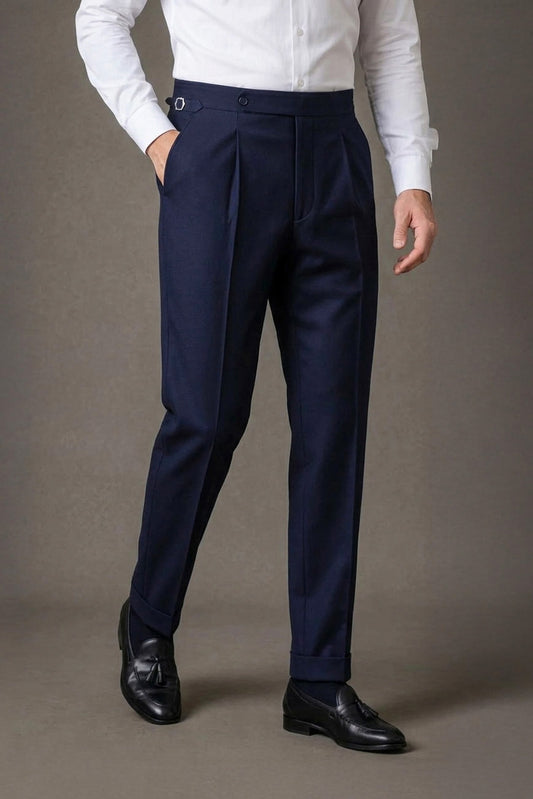 Wollhose mit Side Adjusters – Navy