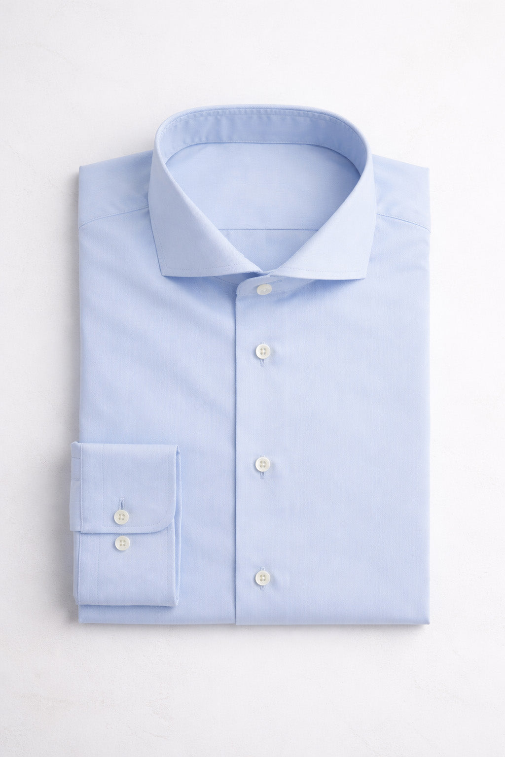 Hellblaues Herringbone-Hemd für Herren im eleganten Business-Look