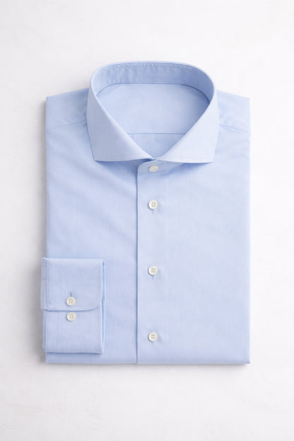 Hellblaues Herringbone-Hemd für Herren im eleganten Business-Look