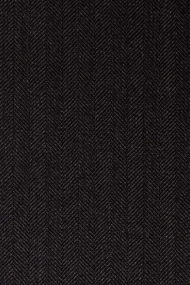 Herringbone-Stoffstruktur der dunkelbraunen Wollhose aus Schurwolle