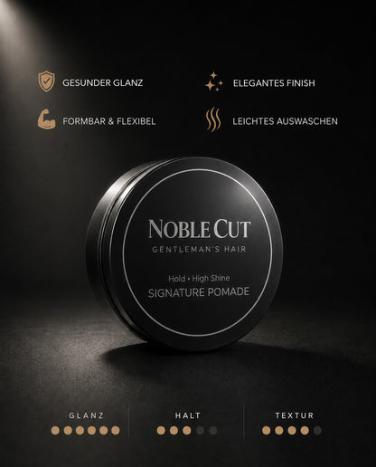 Premium Pomade von Noble Cut für klassisches Haarstyling bei Männern