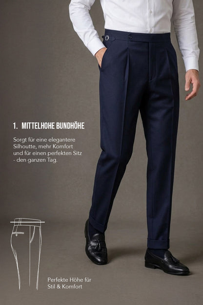 Wollhose mit Side Adjusters – Navy