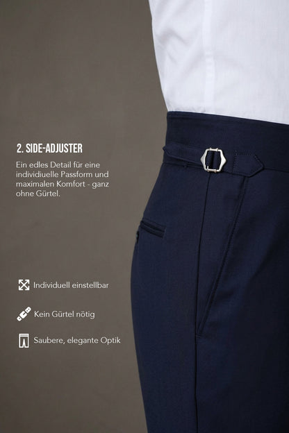 Wollhose mit Side Adjusters – Navy