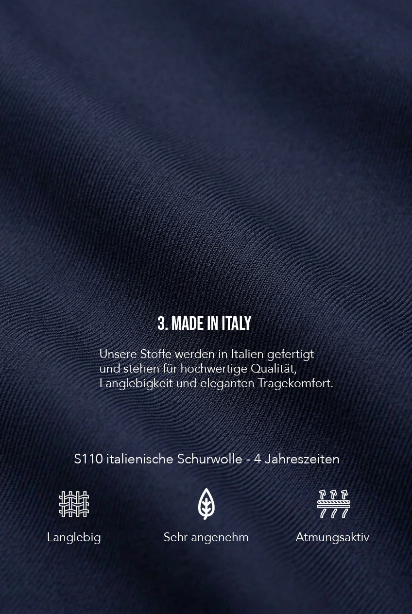 Wollhose mit Side Adjusters – Navy