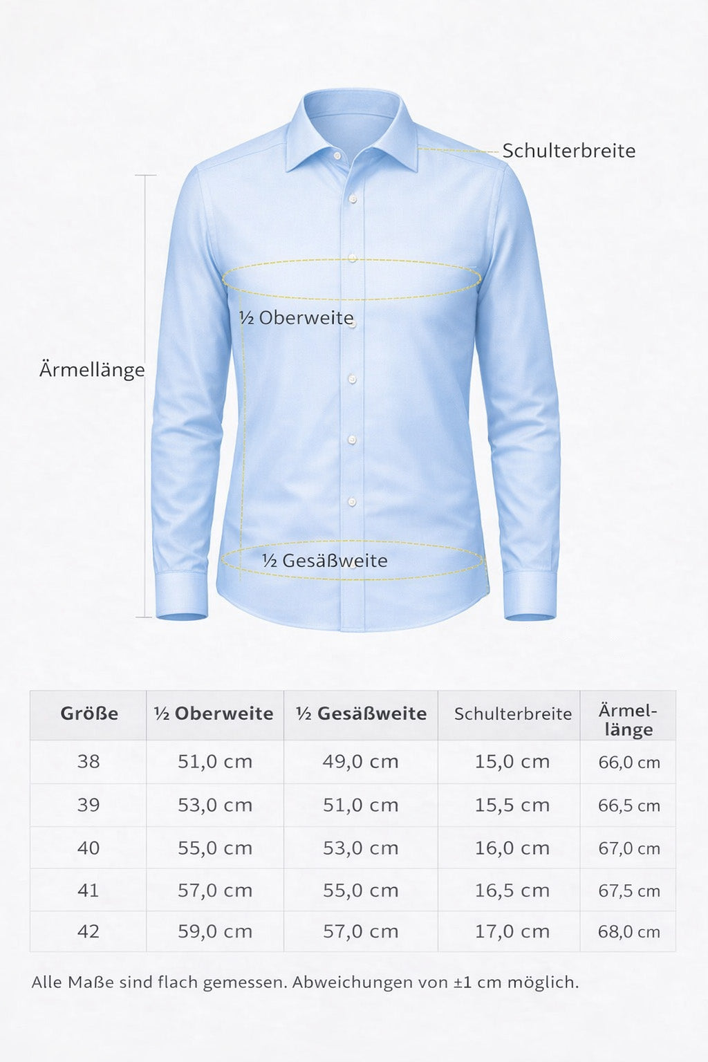 Signature-Hemd Hellblau - Baumwolle