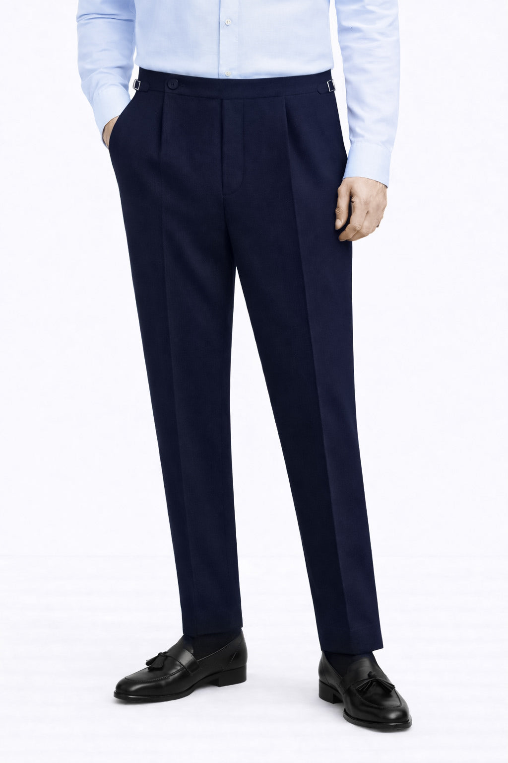 Wollhose mit Side Adjusters für Herren in Navy